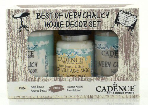 Cadence Very Chalky Home Decor set Antiek wit - Frans linnen 01 002 0002 909050 90+90+50 ml (301260/1002) *
