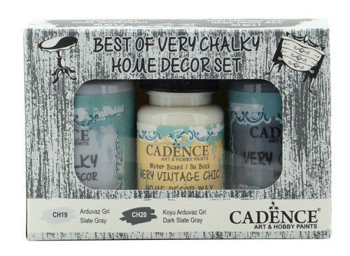 Cadence Very Chalky Home Decor set Leigrijs - donkergrijs 01 002 0008 909050 90+90+50 ml (0008) CH19 *