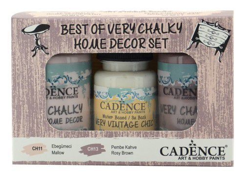 Cadence Very Chalky Home Decor set Mallow - Rosy brown 01 002 0006 909050 90+90+50 ml (0006) CH11 - OPRUIMING
