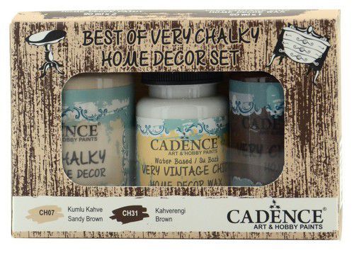 Cadence Very Chalky Home Decor set Zandbruin - bruin 01 002 0004 909050 90+90+50 ml (301260/1004) CH07 *