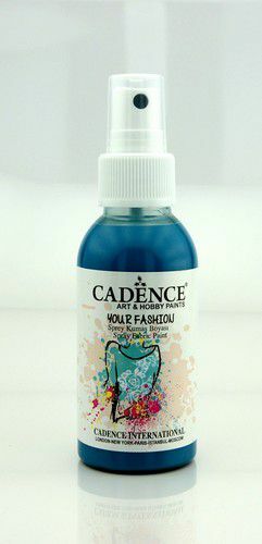 Cadence - Fashion Spray Fabric Paint - Donker turkoois - 100ml (1116)  *