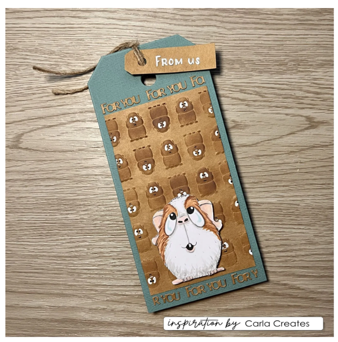 Vaessen Creative • Embossing Folder Guinea Pigs by Carla Creates 15x15cm (CAR0007) *