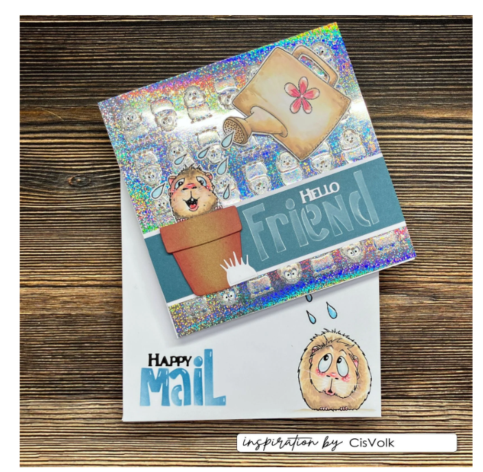 Vaessen Creative • Embossing Folder Guinea Pigs by Carla Creates 15x15cm (CAR0007) *