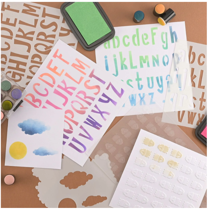 Vaessen Creative • Sjabloon Uppercase Letters by Carla Creates 15x15cm (CAR0008) *
