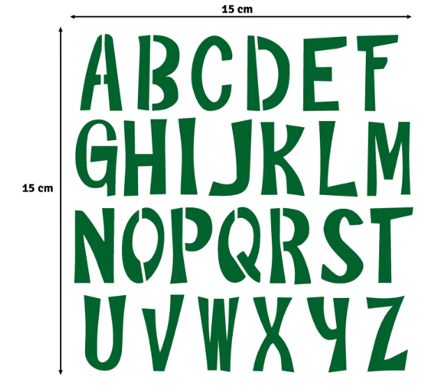 Vaessen Creative • Sjabloon Uppercase Letters by Carla Creates 15x15cm (CAR0008) *