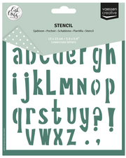 Vaessen Creative • Sjabloon Lowercase Letters by Carla Creates 15x15cm (CAR0009) *