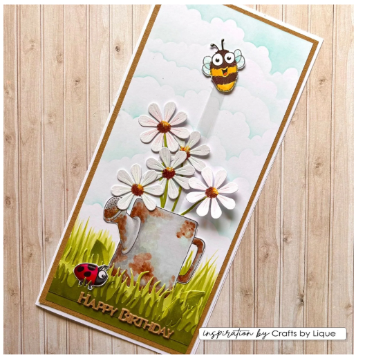 Vaessen Creative • Maskersjabloon Sun & Clouds by Carla Creates 14x14cm (CAR0010) *