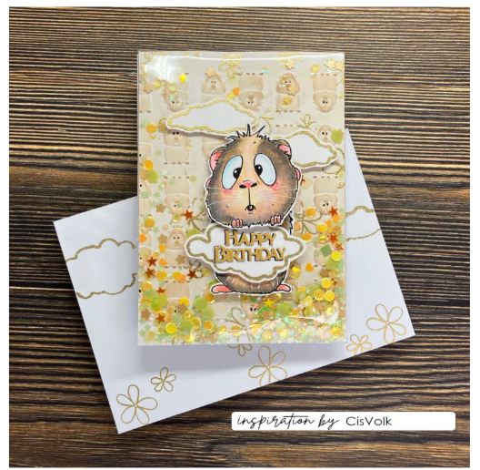 Vaessen Creative • Maskersjabloon Sun & Clouds by Carla Creates 14x14cm (CAR0010) *