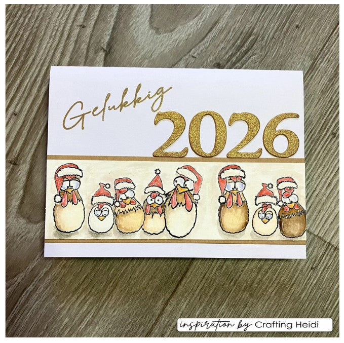 Vaessen Creative • Snijmallen Cijfers & Kerstgroeten 29st. (CAR0101)