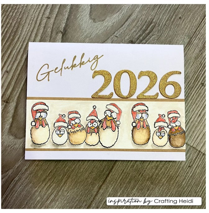Vaessen Creative • Clear Stamps Kerstkippen 1 12st. (CAR0103)