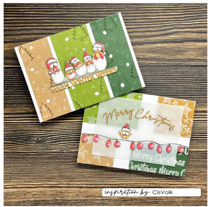 Vaessen Creative • Clear Stamps Kerstkippen 1 12st. (CAR0103)