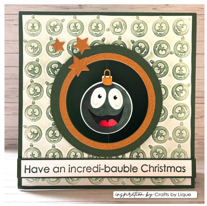 Vaessen Creative • Clear Stamps Kerstballen 1 12st. (CAR0105) *