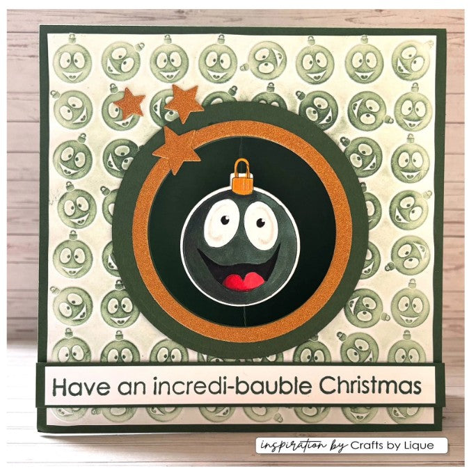Vaessen Creative • Clear Stamps Kerstballen 2 12st. (CAR0106) *