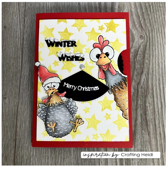 Vaessen Creative • Clear Stamps Engelse Kerstteksten 20st. (CAR0107) *
