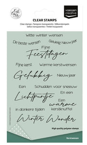 Vaessen Creative • Clear Stamps Nederlandse Kerstteksten 17st. (CAR0108) *