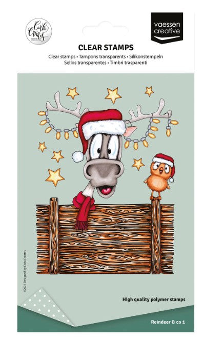 Vaessen Creative • Clear Stamps Rendier 1 14st. (CAR0109) *