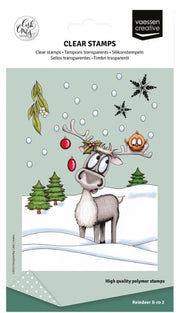 Vaessen Creative • Clear Stamps Rendier 2 14st. (CAR0110) *
