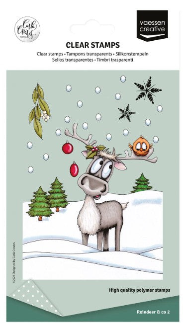 Vaessen Creative • Clear Stamps Rendier 2 14st. (CAR0110) *