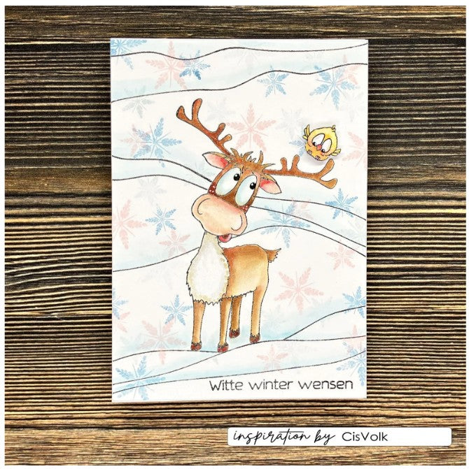 Vaessen Creative • Clear Stamps Rendier 2 14st. (CAR0110) *