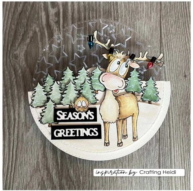 Vaessen Creative • Clear Stamps Rendier 2 14st. (CAR0110) *