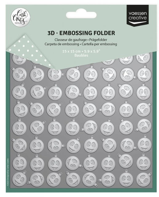 Vaessen Creative • Embossing Folder Kerstballen (CAR0111) *