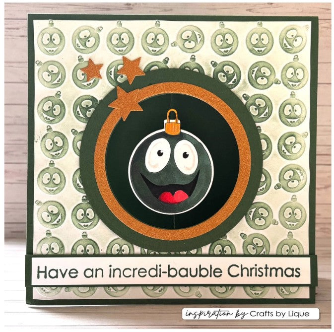 Vaessen Creative • Embossing Folder Kerstballen (CAR0111) *