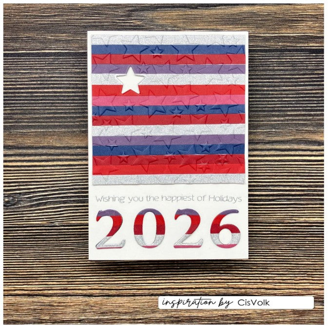 Vaessen Creative • Embossing Folder Sterren (CAR0112) *