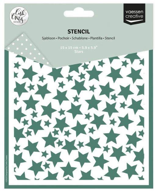 Vaessen Creative • Stencil Sterren 15x15cm (CAR0113) *