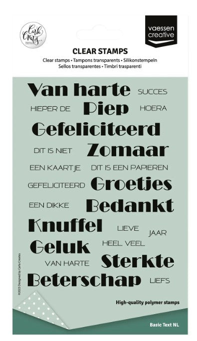 Vaessen Creative • Clear Stamps Nederlandse Teksten 23st. (CAR0203) *