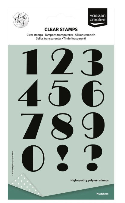Vaessen Creative • Clear Stamps Cijfers 12st. (CAR0204) *