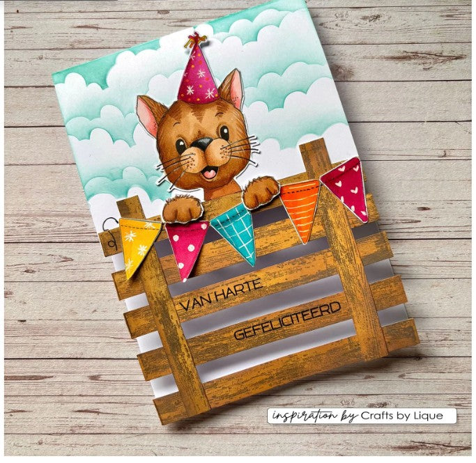 Vaessen Creative • Clear Stamps Odey's Birthday Party 1 10st. (CAR0205) *