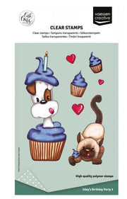 Vaessen Creative • Clear Stamps Odey's Birthday Party 3 10st. (CAR0207) *