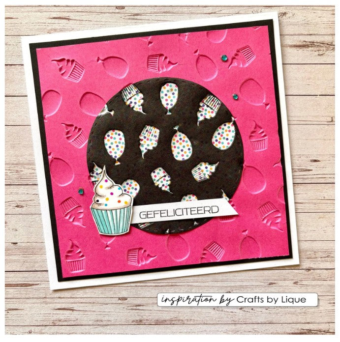 Vaessen Creative • Embossing Folder Party 15x15cm (CAR0208) *