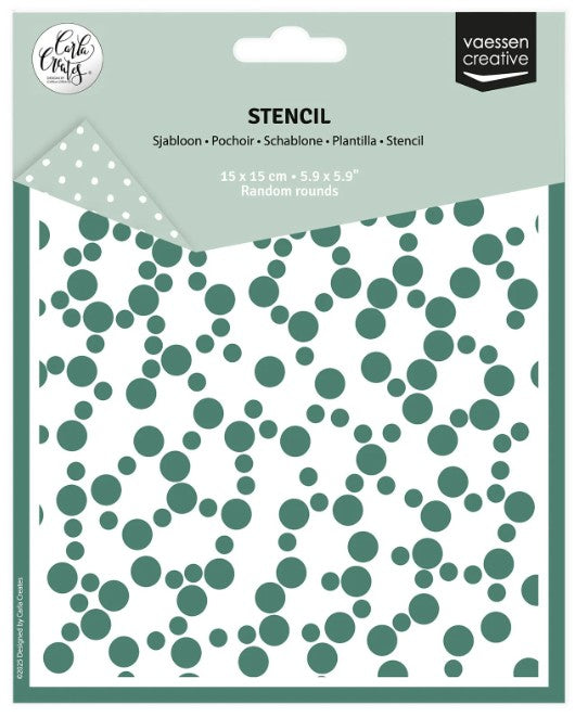 Vaessen Creative • Stencil Random Rounds 15x15cm (CAR0209) *