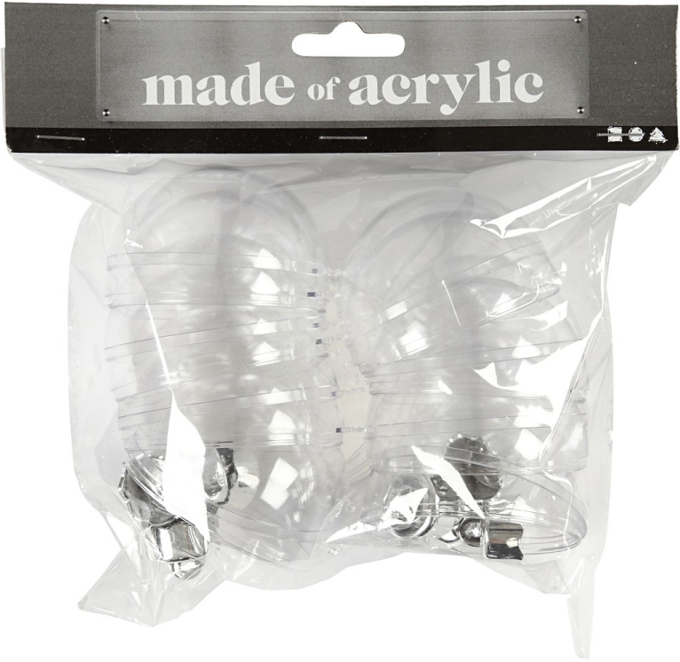 CC Acryl Ballen 2-delig d:6 cm 8 stuks (52142)