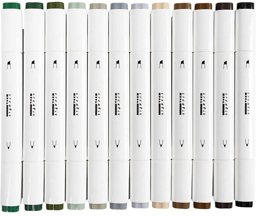 CC Alcoholmarker Natuurlijke Kleuren, 12 stuks (373741)