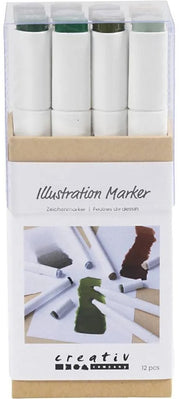 CC Alcoholmarker Natuurlijke Kleuren, 12 stuks (373741)