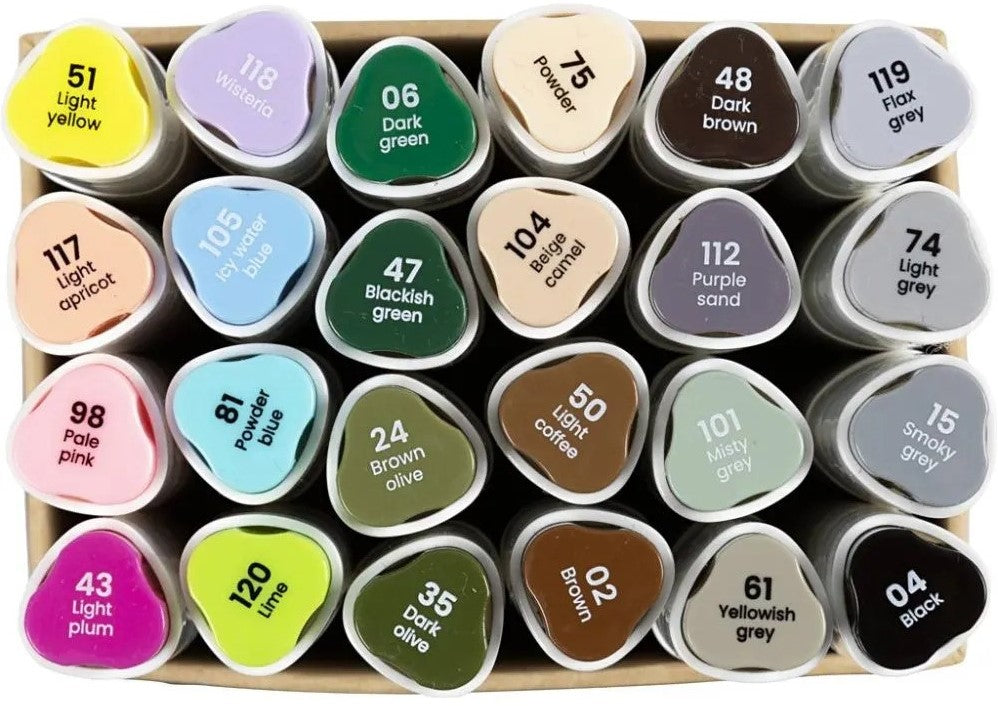 CC Alcoholmarker Pastelkleuren, 24 Stuks (373742)