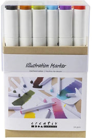 CC Alcoholmarker Pastelkleuren, 24 Stuks (373742)