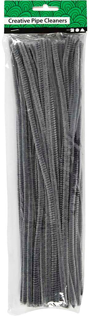 CC Chenilledraad 6 mm Grijs 50 stuks (51617)