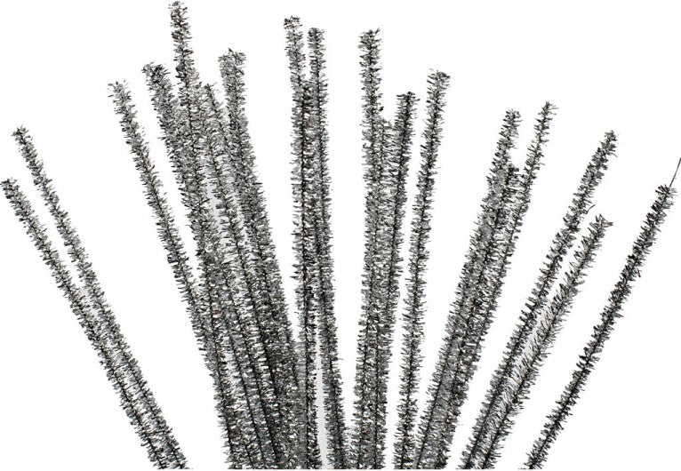 CC Chenilledraad Zilver 6mm 24 stuks (51635)