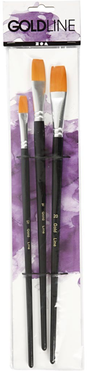 CC Gold Line Acryl Big Size Penselen Plat Set Middel 3 stuks (100276)
