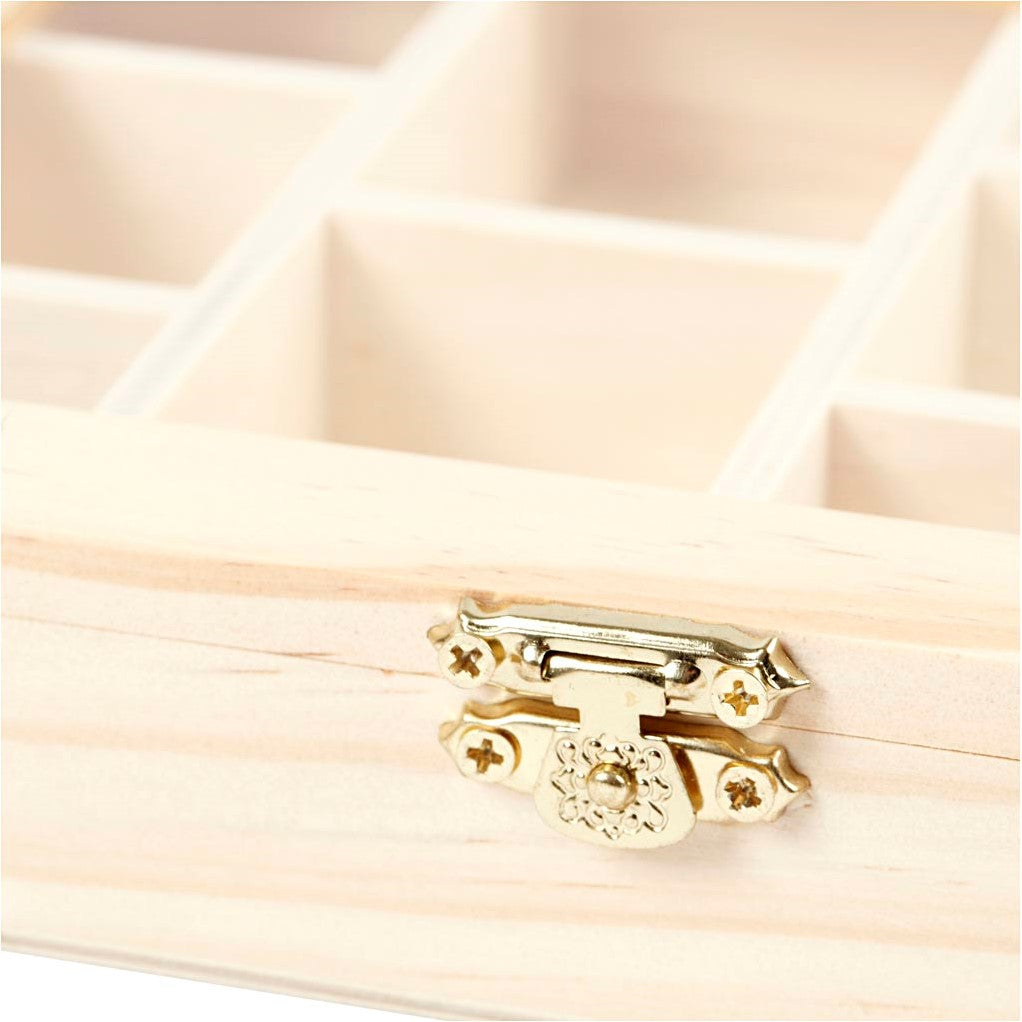 CC Houten Doos Met Glazen Deksel 15,5x20,5x3,5 cm (56930