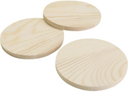 CC Houten Onderzetters Rond 9 cm Naturel per set van 5 (646202)