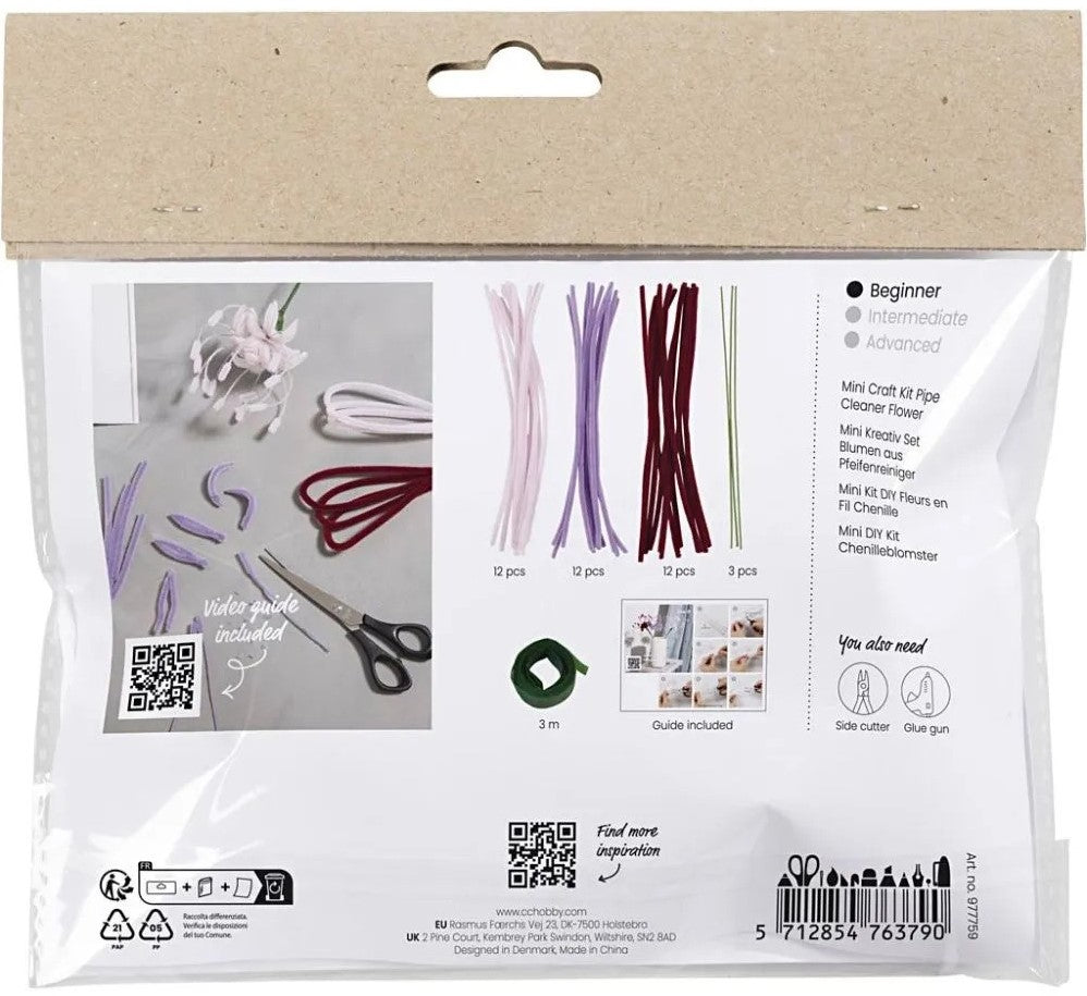 CC Mini hobbyset Bloemen van Chenilledraad (977759)