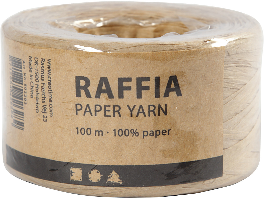 CC Papieren Raffia Garen 8 mm 100 m Zandkleur (503293)