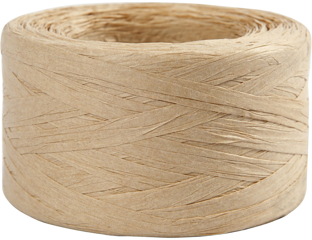 CC Papieren Raffia Garen 8 mm 100 m Zandkleur (503293)