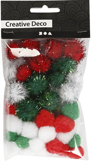 CC Pompoms Kerst 15-20mm 48 stuks (51881)