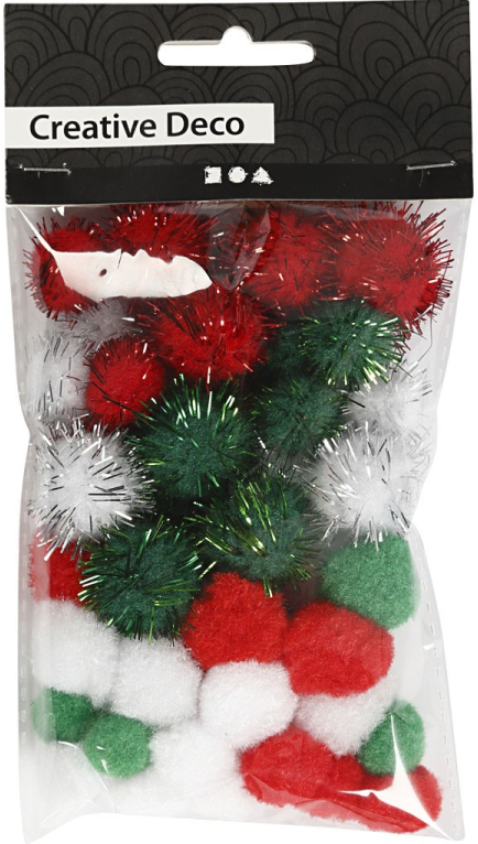 CC Pompoms Kerst 15-20mm 48 stuks (51881)