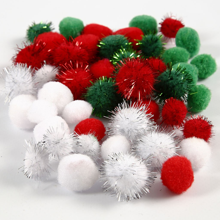 CC Pompoms Kerst 15-20mm 48 stuks (51881)